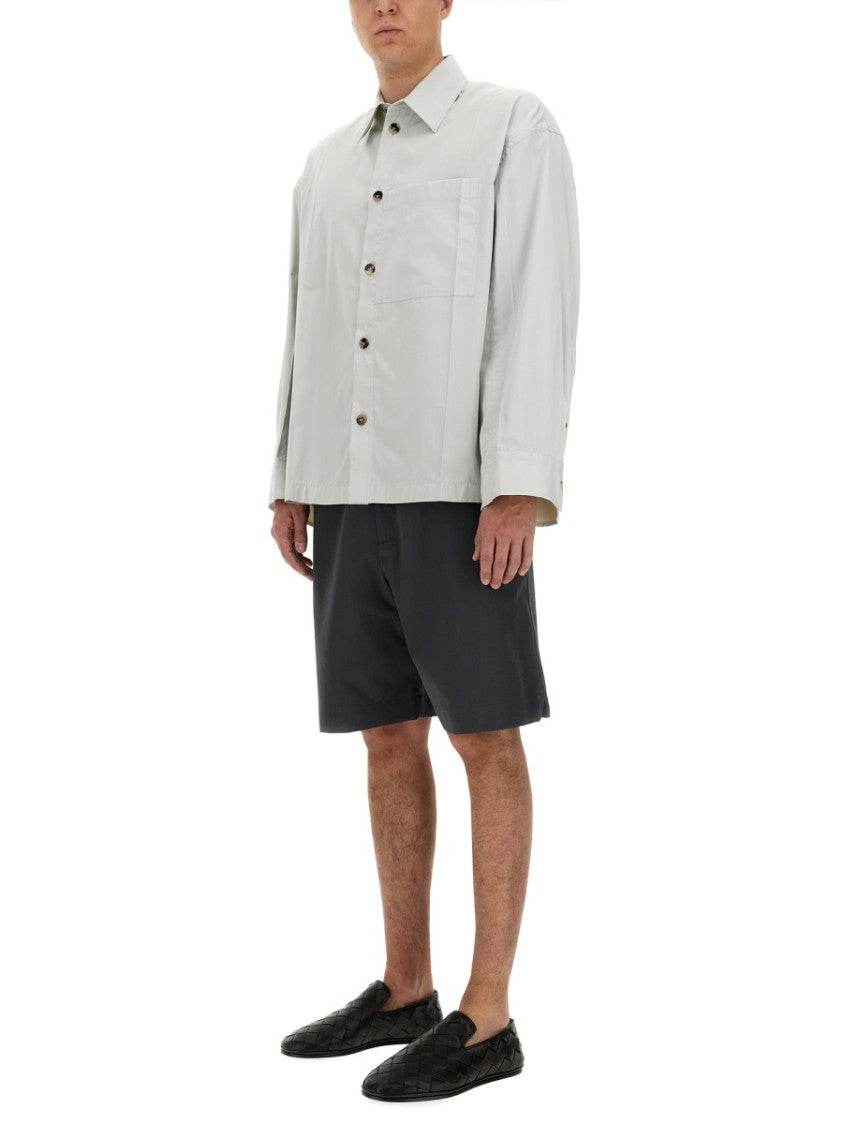 Bottega Veneta Mid-Thigh Length Cotton Shorts With Classic Cut