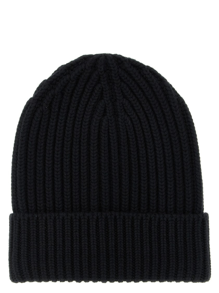 Dolce & Gabbana Ribbed Wool Beanie With Turn-Up Cuff