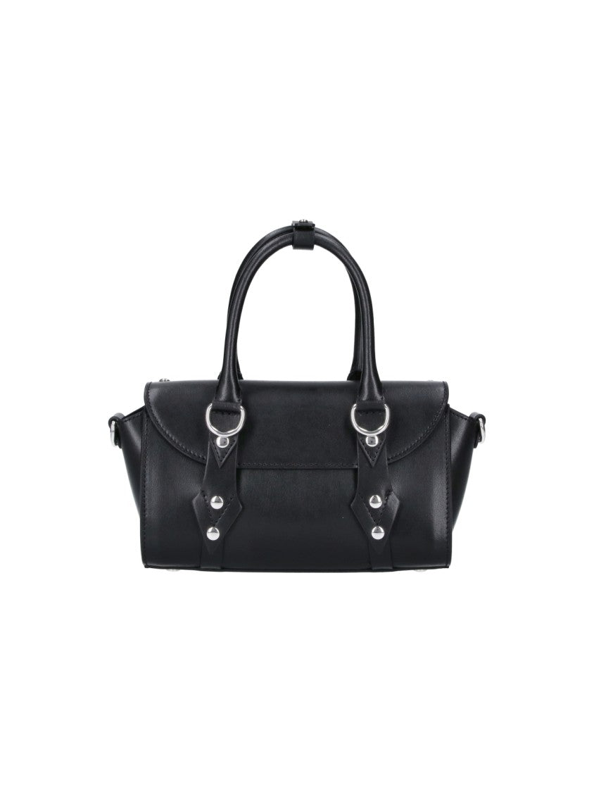 Vivienne Westwood Cylindrical Silver Emblem Top Handle Bag