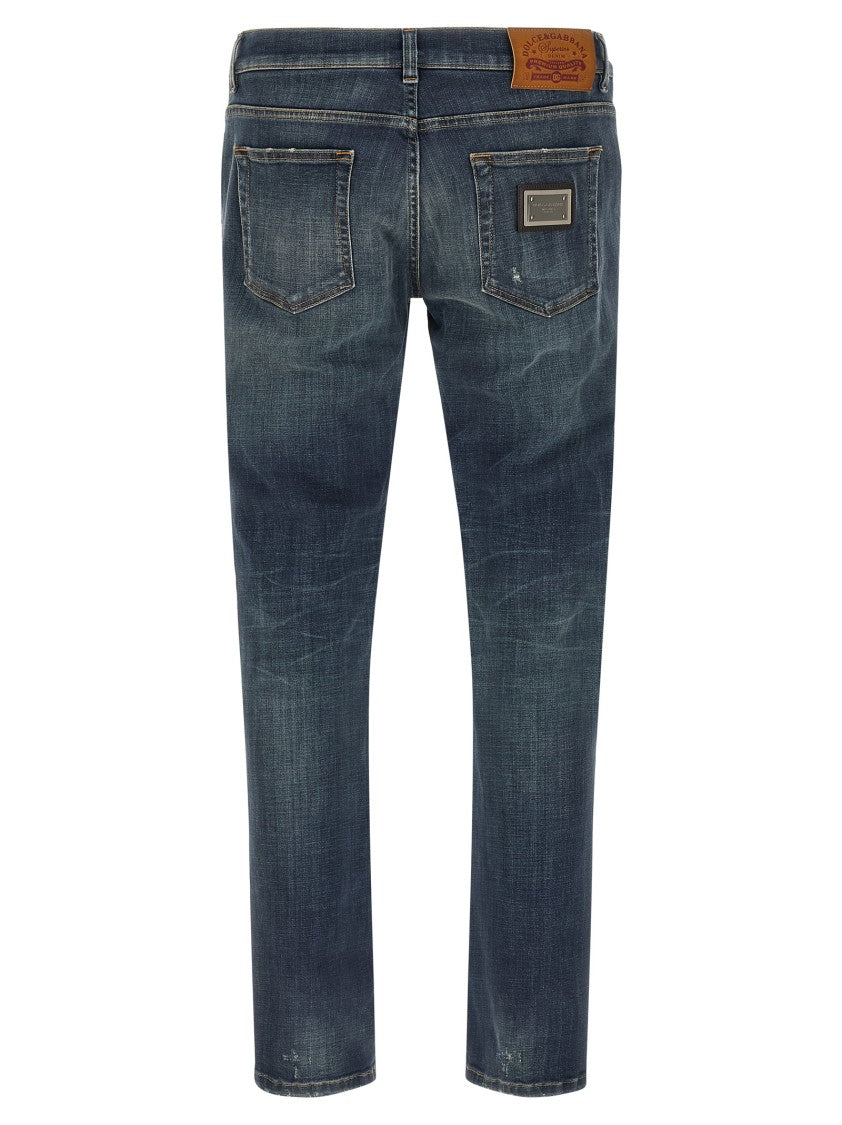 Dolce & Gabbana Stone Washed Denim Jeans