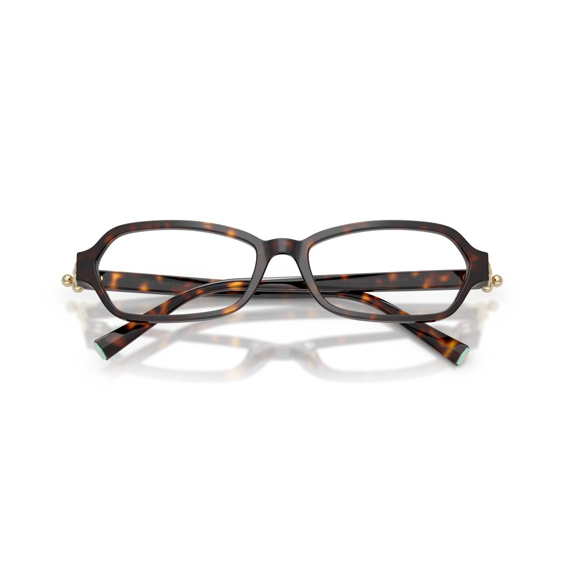 Tiffany & Co. Rectangular Tortoiseshell Acetate Sunglasses With Gold Accents