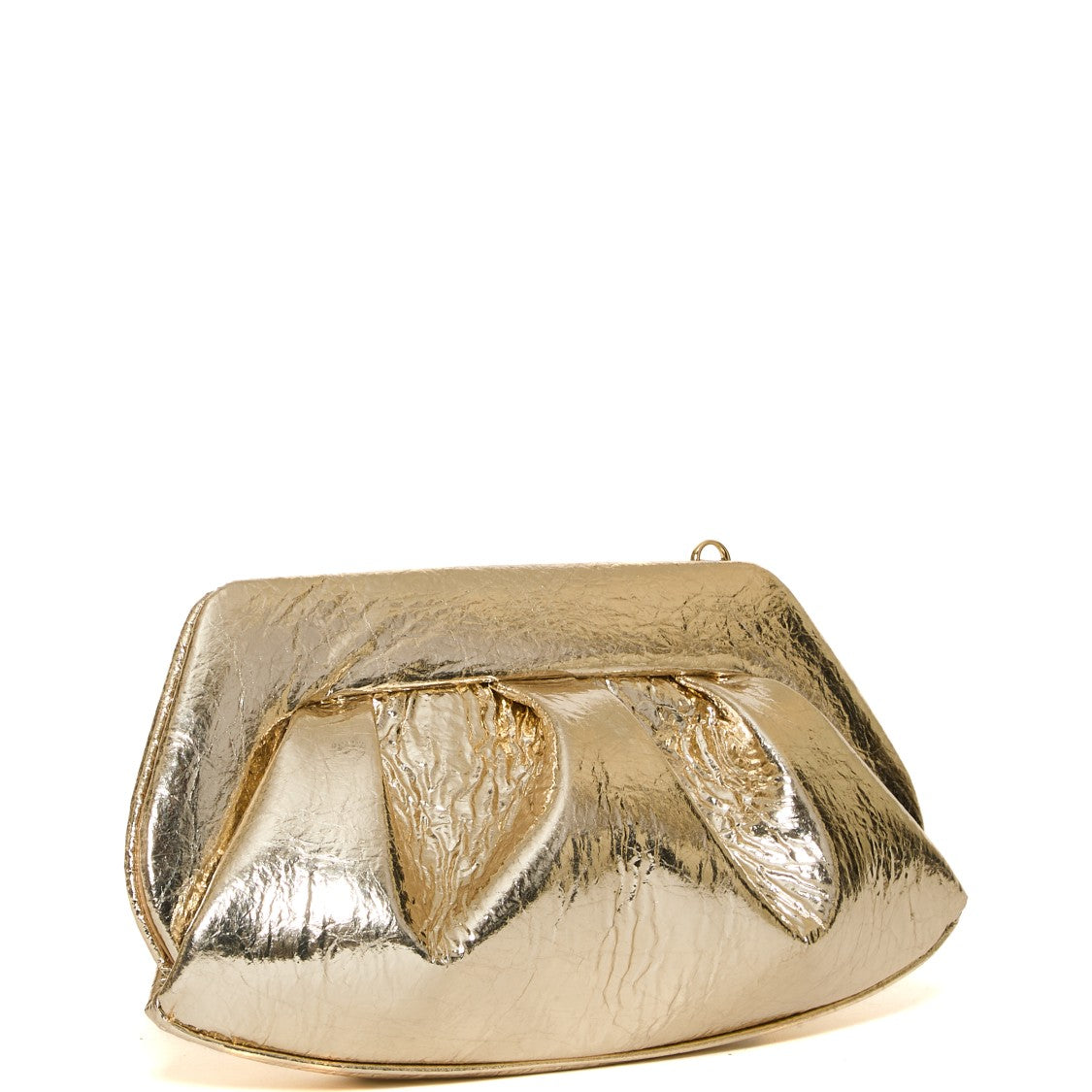 Themoirè Mirror Gold Clutch Medium