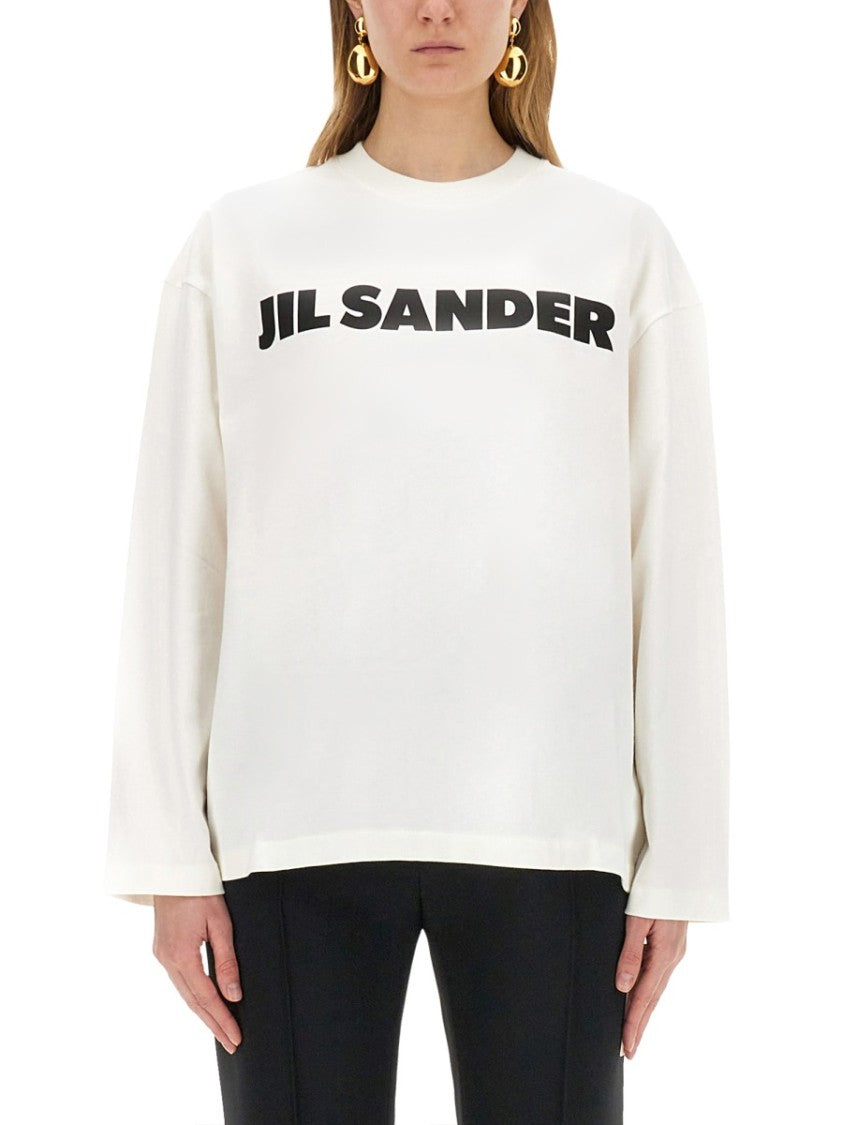 Jil Sander Relaxed Fit White Cotton T-Shirt