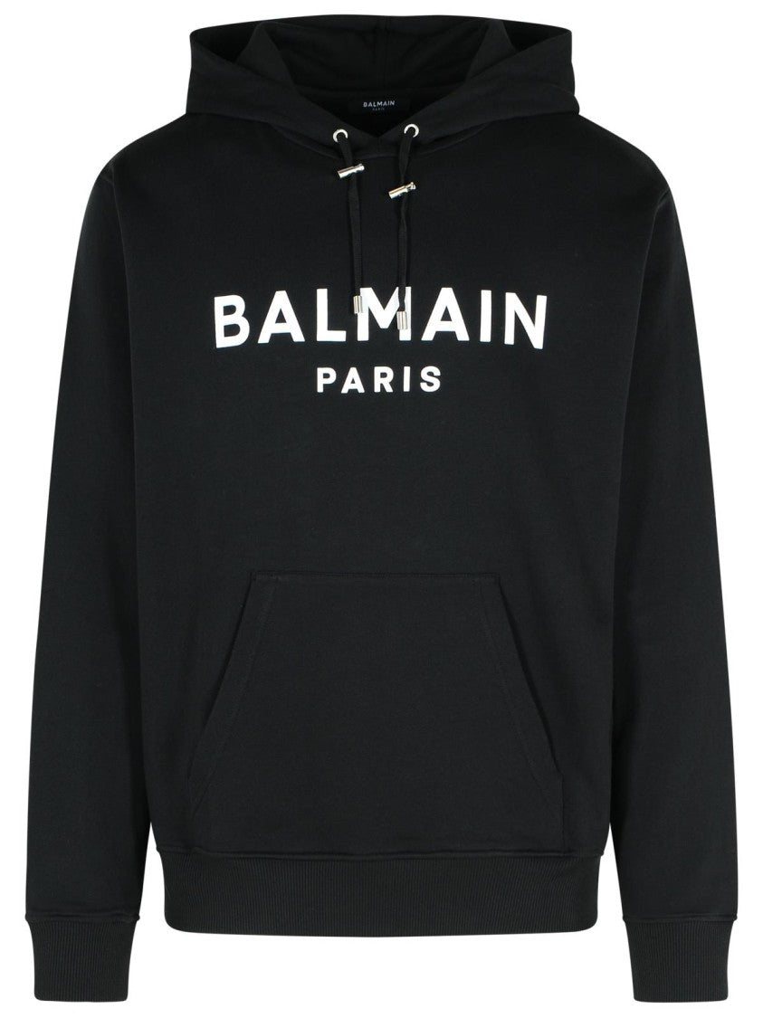 Balmain Black Cotton Sweatshirt