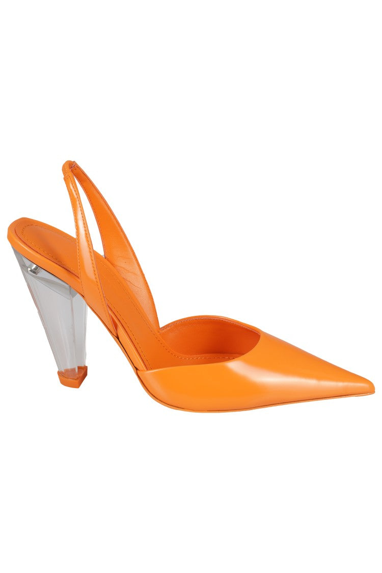 3Juin Orange Leather Sandal