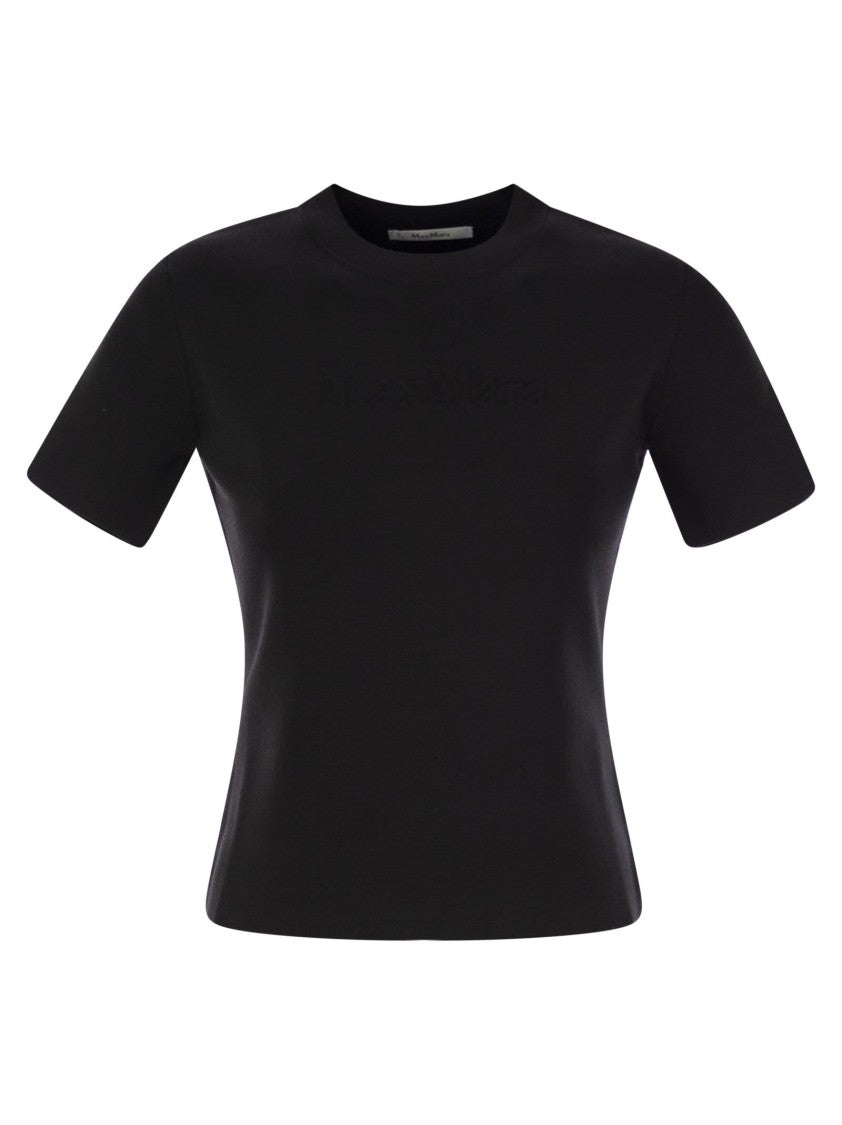 Max Mara Fitted Short-Sleeved Sweater With Round Neckline