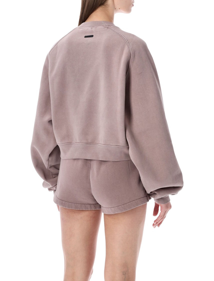 Fear Of God Campus 90S Cropped Bold Crewneck Sweatshirt