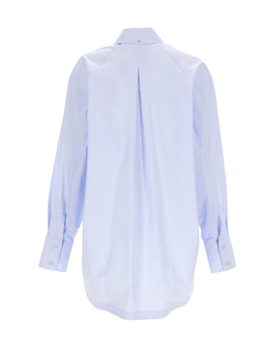 Sportmax Optic White Pure Cotton Poplin Tunic Top
