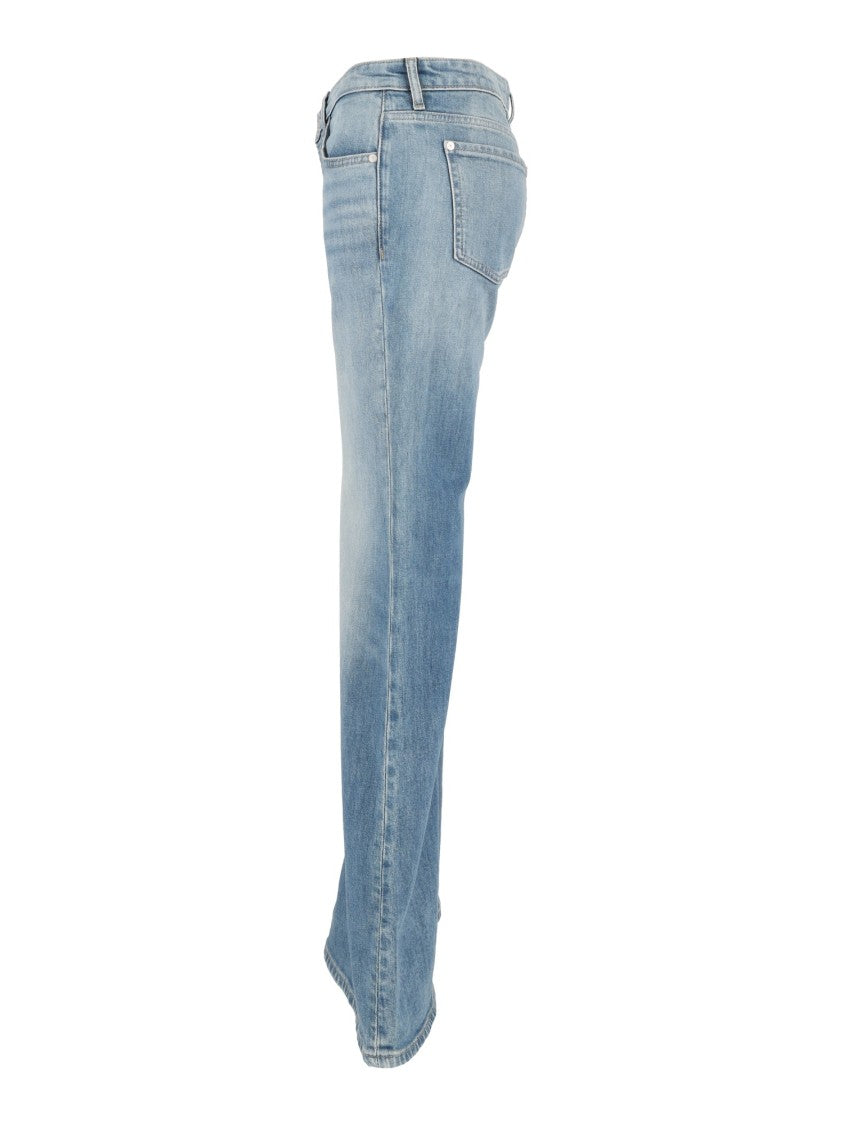 7 For All Mankind Blue Haze Low-Rise Flared Jeans