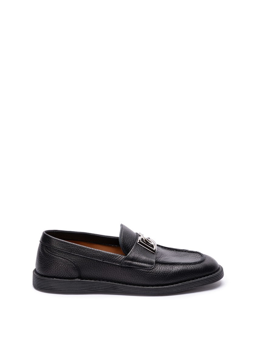 Dolce & Gabbana Refined Black Leather Loafers