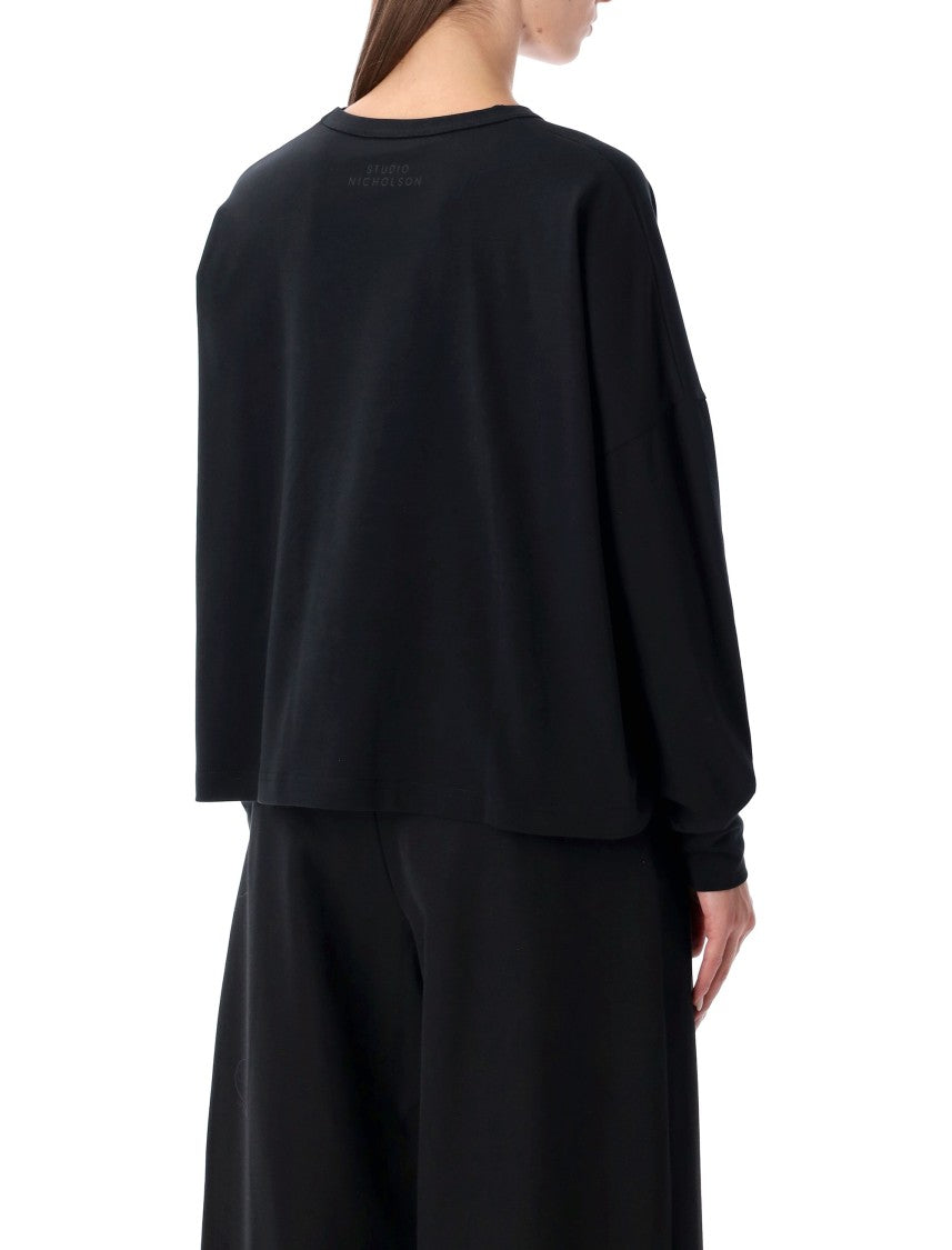 Studio Nicholson Loop Cotton Jersey Long Sleeve T-Shirt