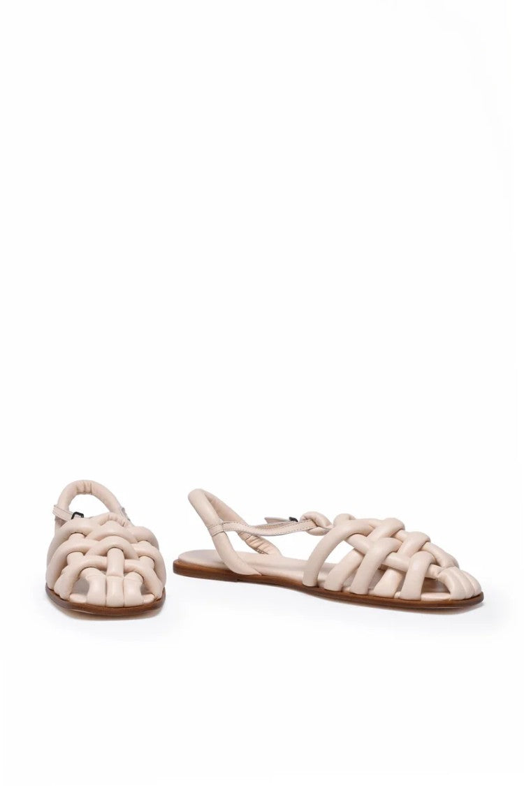 Hereu Flat Leather Sandals - Pink