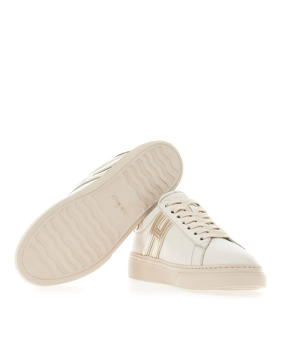 Hogan Light Beige Leather Low-Top Sneakers