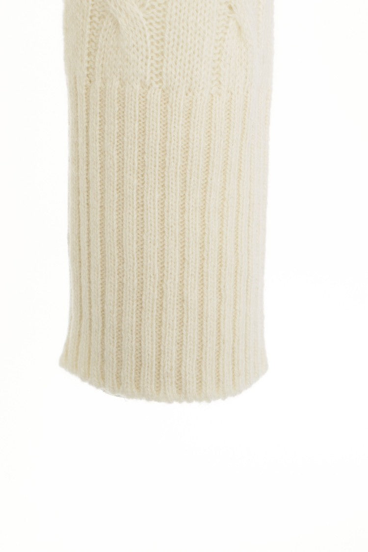 Grifoni Cable Knit Sweater With Round Neckline