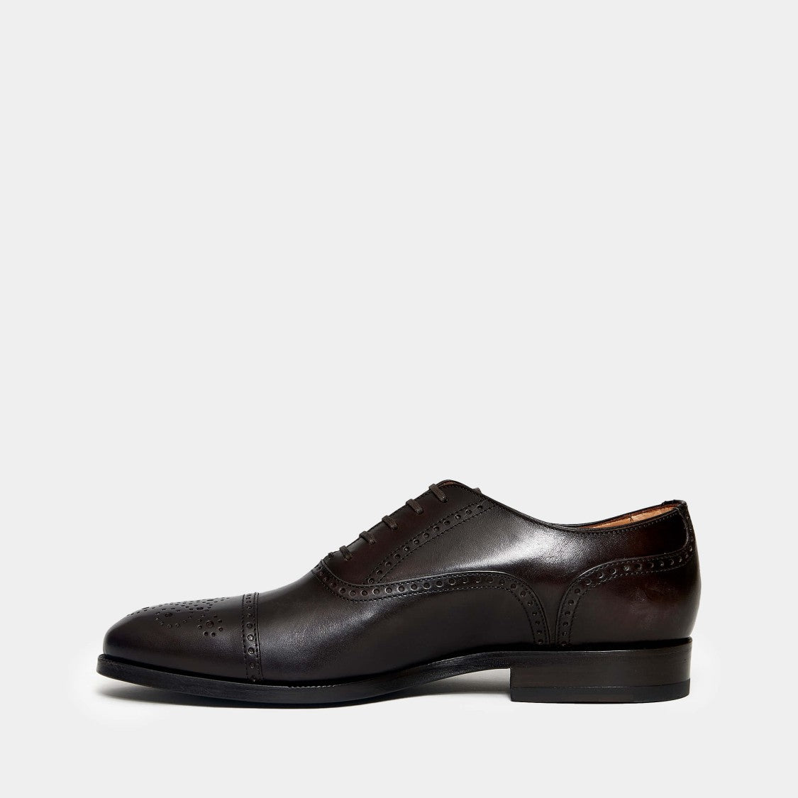 Ortigni Dark Brown Leather Lace-Up