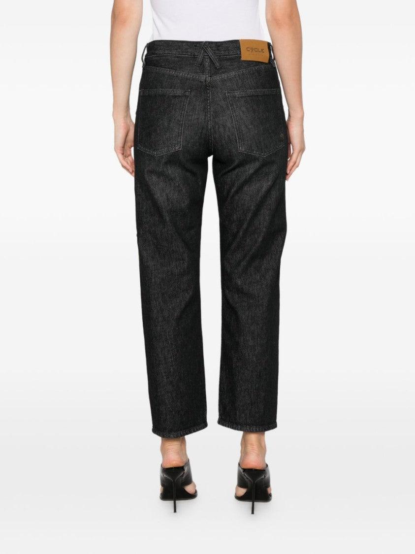 Cycle Bella Black Mum-Fit Straight Jeans