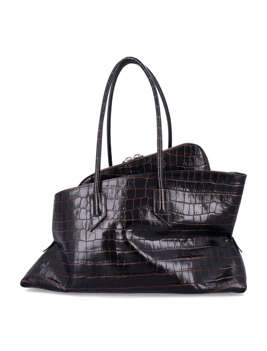 The Attico La Passeggiata Medium Croc-Embossed Tote Bag