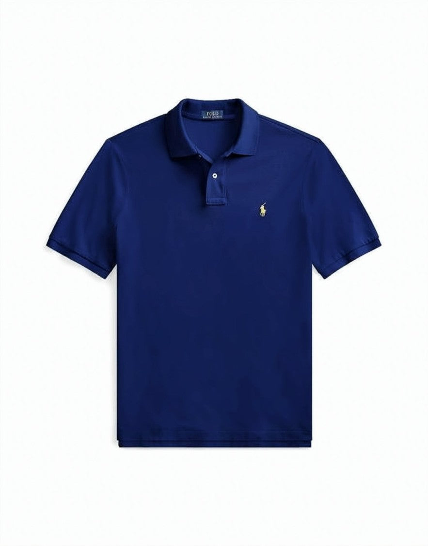 Polo Ralph Lauren Traditional Deep Blue Polo Shirt With Embroidered Logo