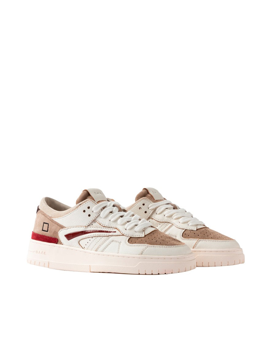 D.A.T.E Colorblock Low-Top Sneakers With Perforated Suede And Cotton Laces