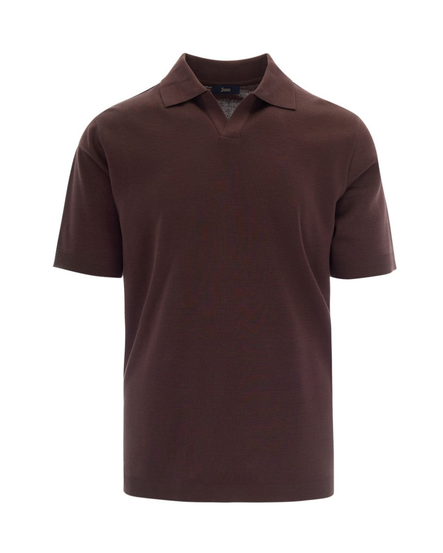Herno Double-Layered Piquet Cotton Polo Shirt With Ribbed Detailing