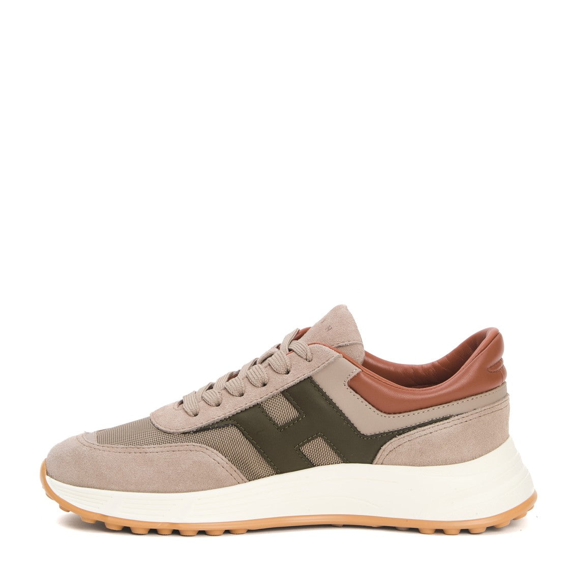 Hogan Hyperlight Cam Mud Fabric H Green Sneakers