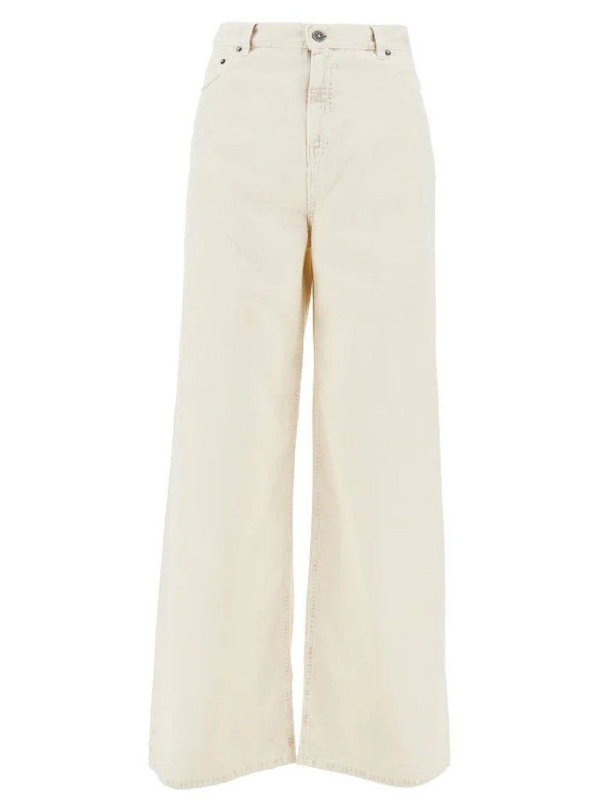 Golden Goose Beige Cotton Denim Stars Jeans