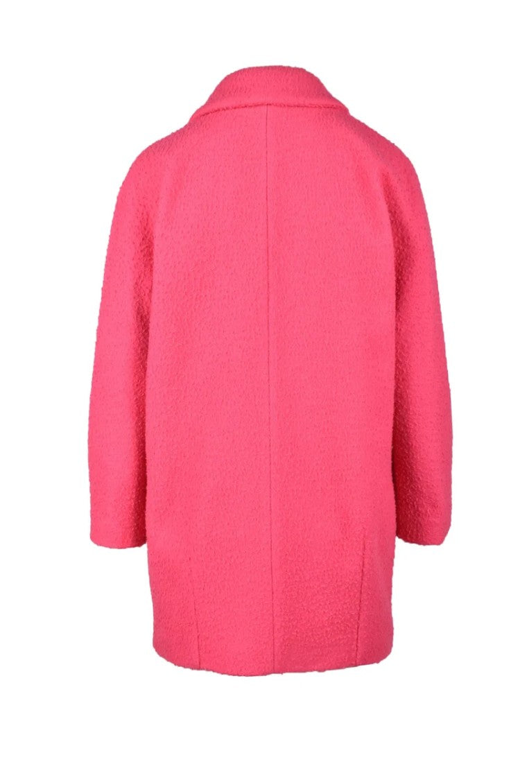 Annie P. Wool Mohair Polyamide Coat - Fuchsia
