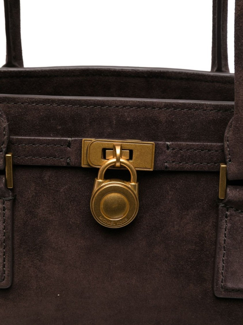Michael Kors Rich Brown Suede Shoulder Bag