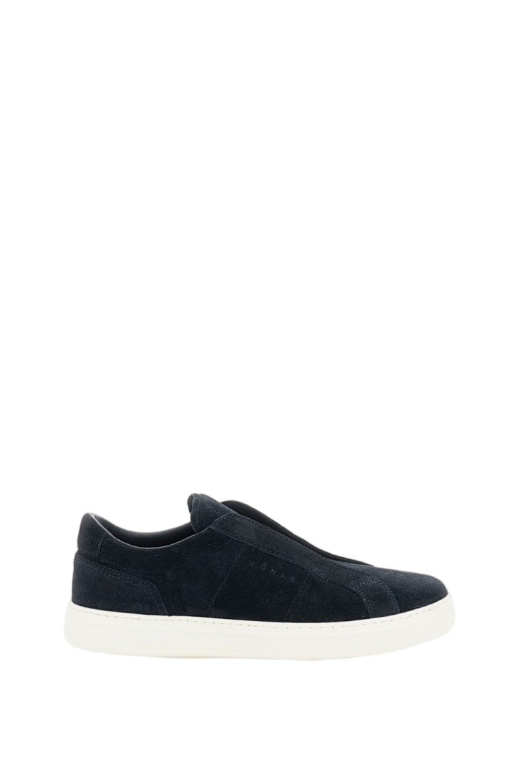 Hogan Blue Suede Leather Slip-On Sneakers