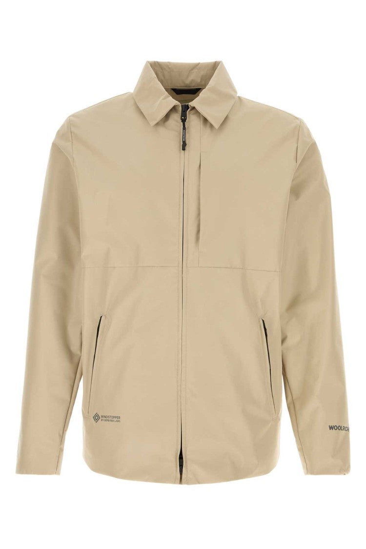 Woolrich Sand Polyester Gore-Tex Windbreaker
