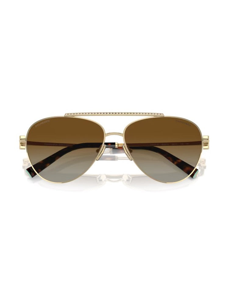 Tiffany & Co. Pilot Sunglasses In Pale Gold