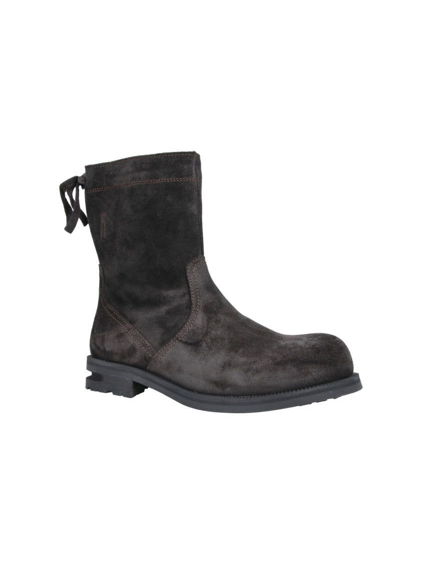 Kiko Kostadinov Brown Farkas Suede Side Zip Boots