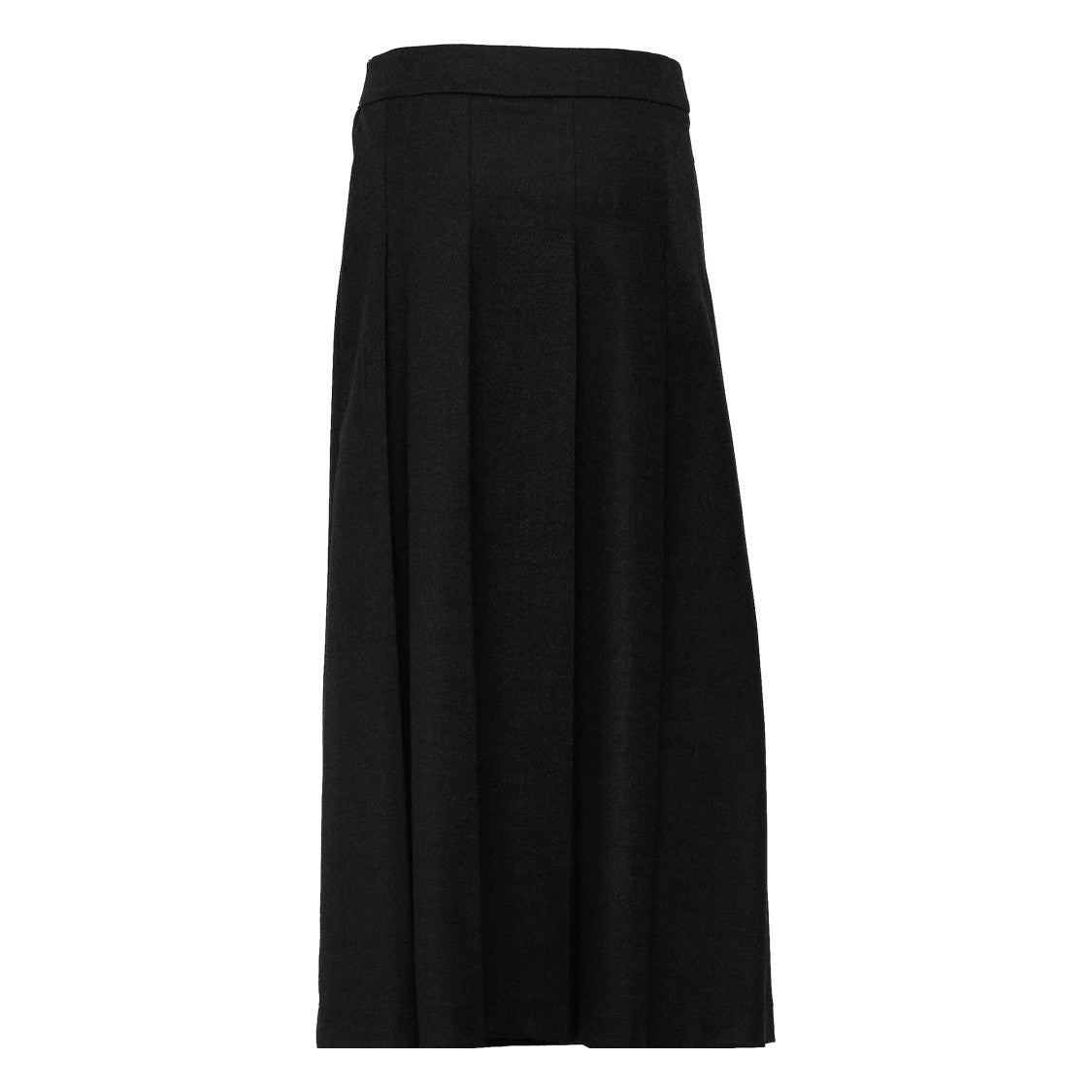Parosh Melange Gabardine Ankle-Length Pleated Maxi Skirt