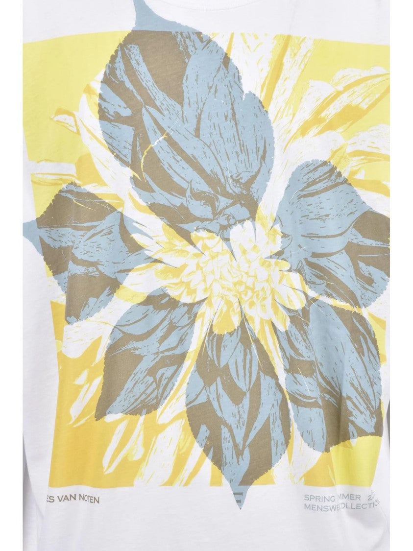 Dries Van Noten Relaxed-Fit Cotton T-Shirt With Floral Graphic