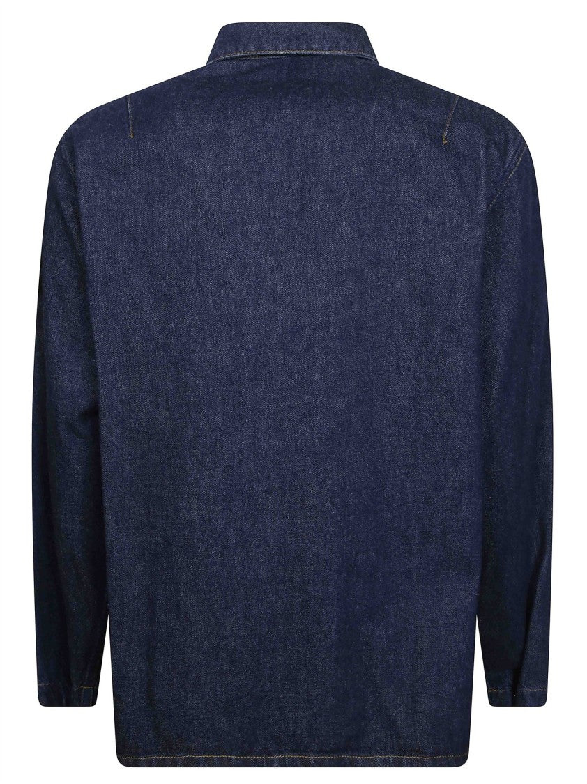 Stone Island Indigo Denim Zip Closure Jacket