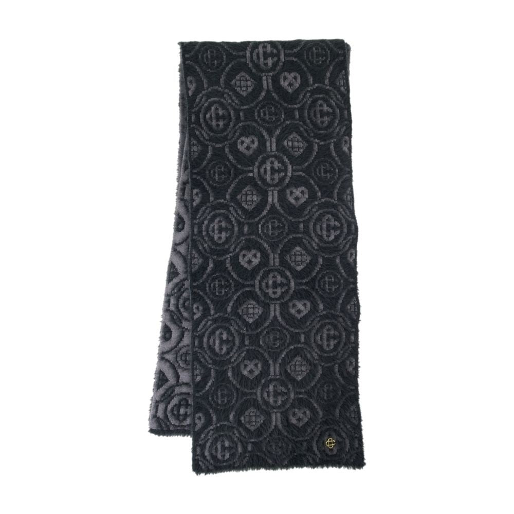 Casablanca Fluffy Monogram Scarf - Nylon - Grey