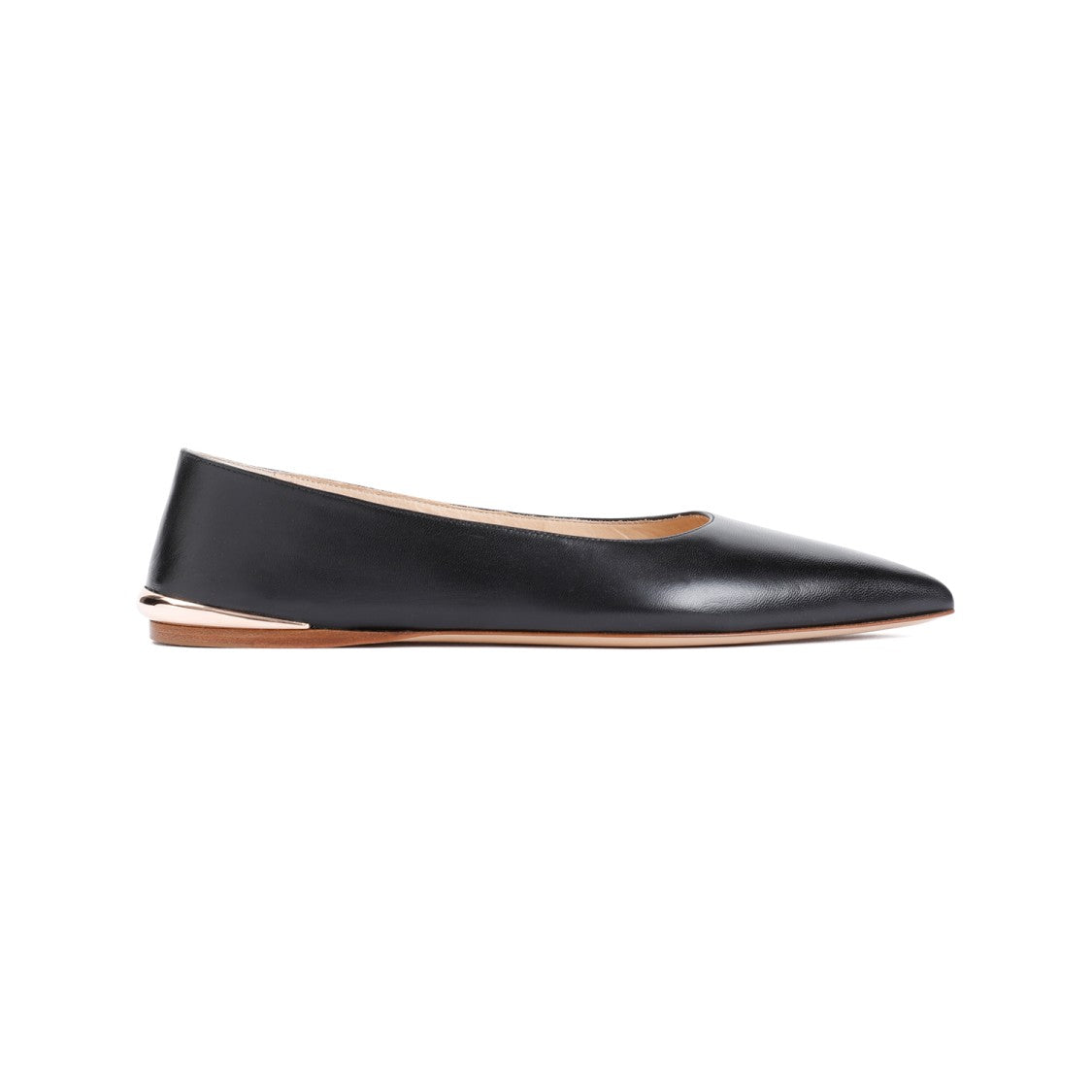 Gabriela Hearst Fleur Black Lamb Leather Ballerinas