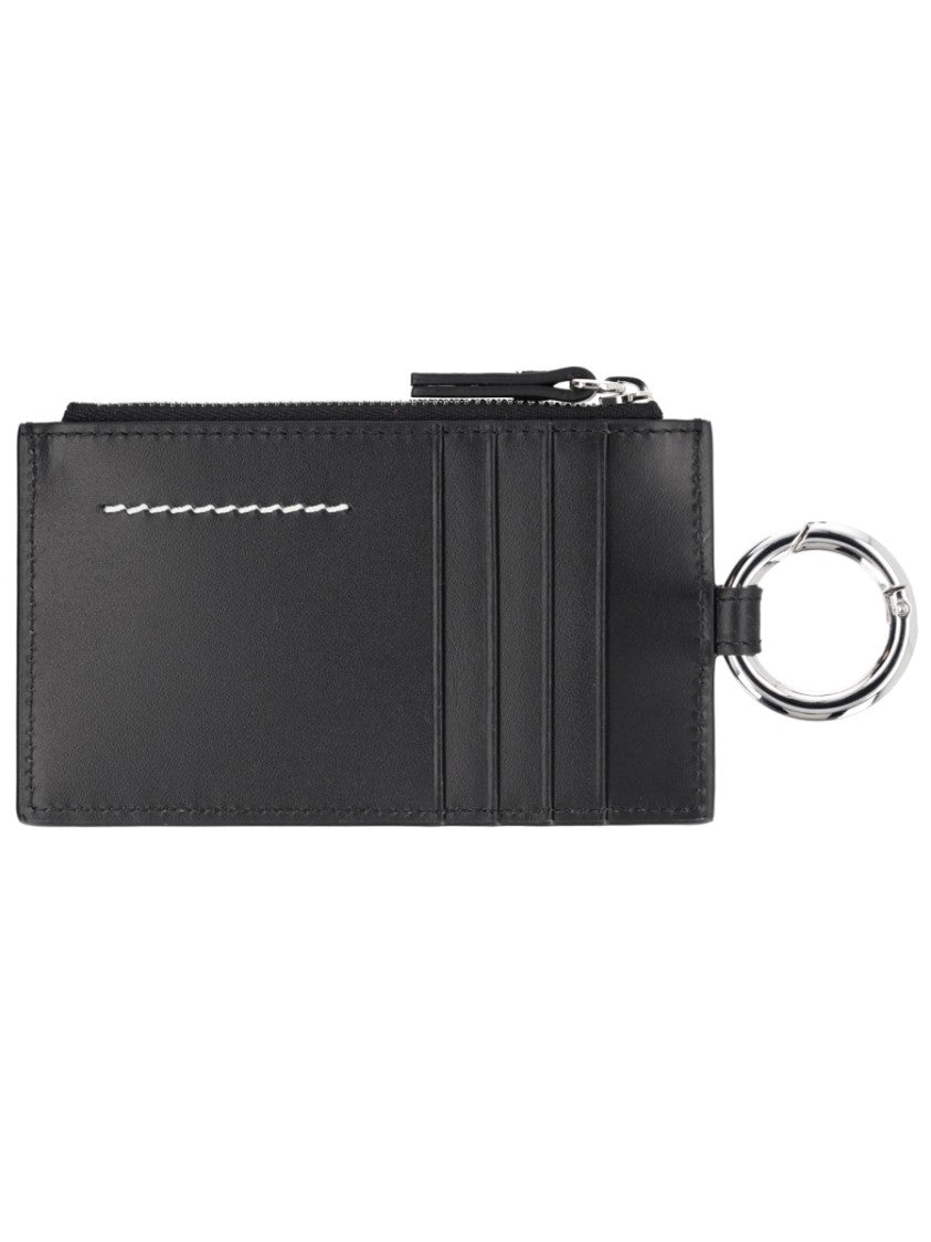 Mm6 By Maison Margiela Leather Zippered Card Holder