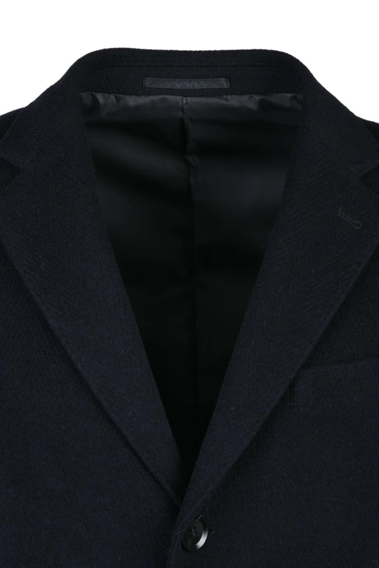 Premier Homme Coat Wool Polyester - Blue