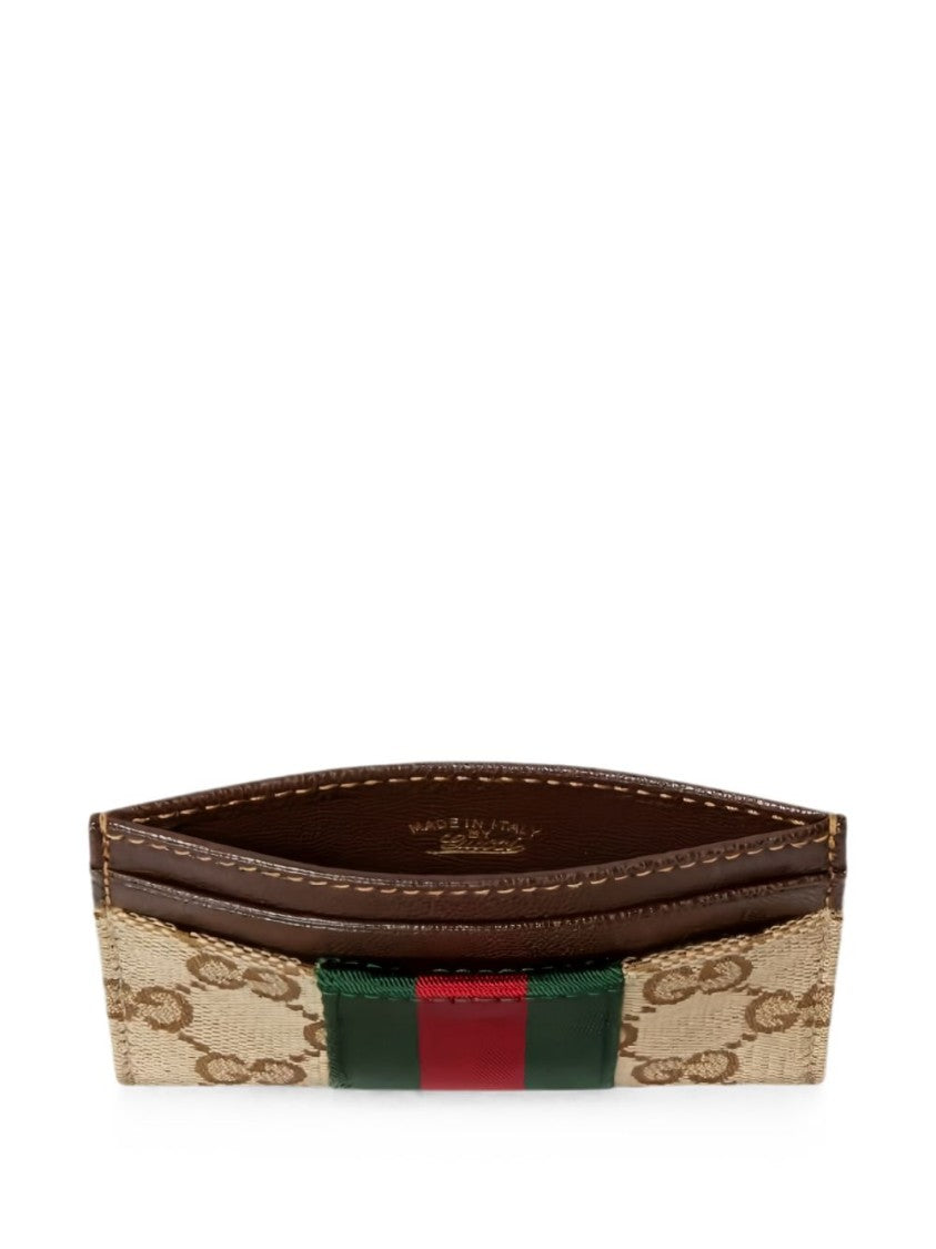 Gucci Slim Monogram Web Stripe Cardholder