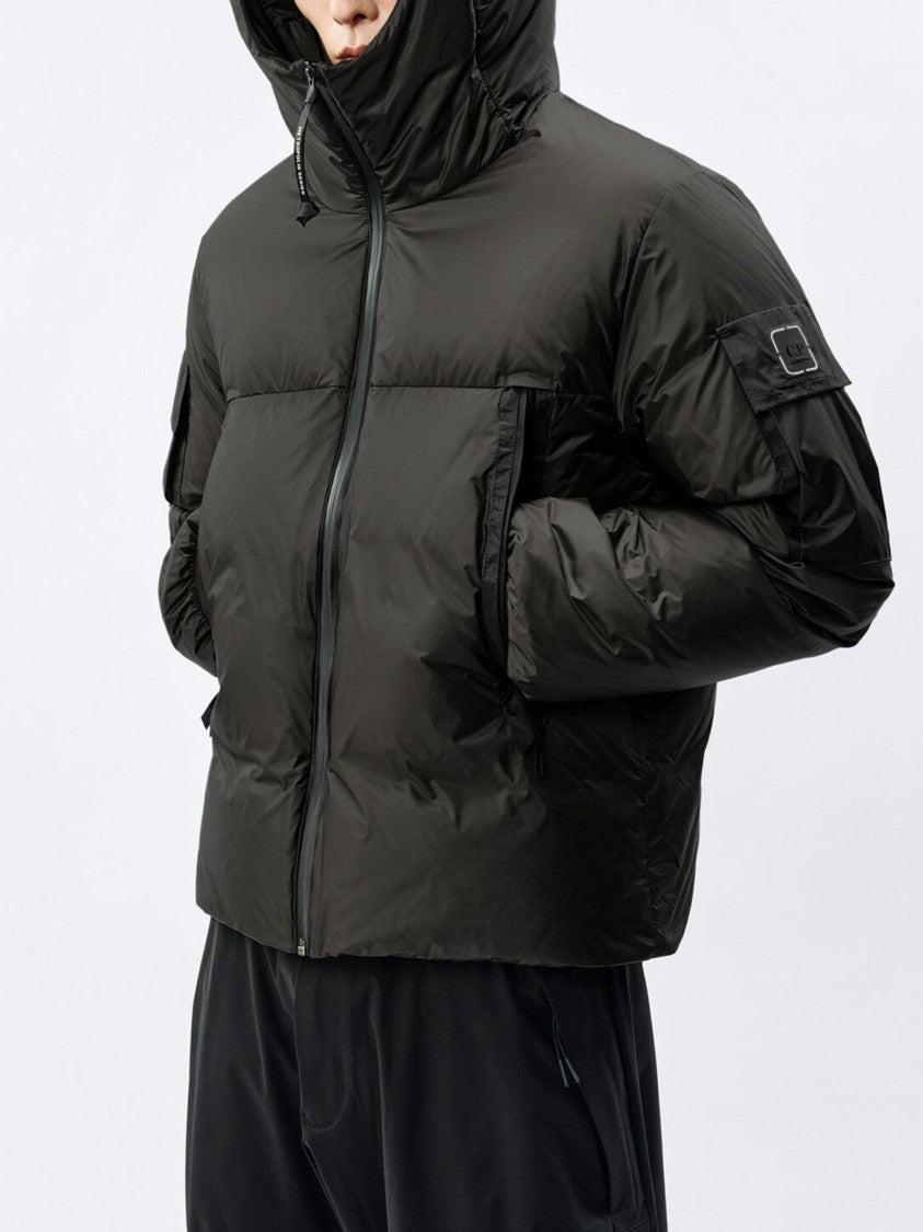 C.P. Company Metropolis Boxy High Collar Logo Down Jacket