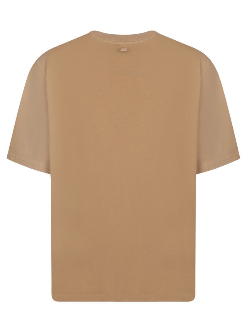 Ami Classic Fit T-Shirt With Embroidered Detail