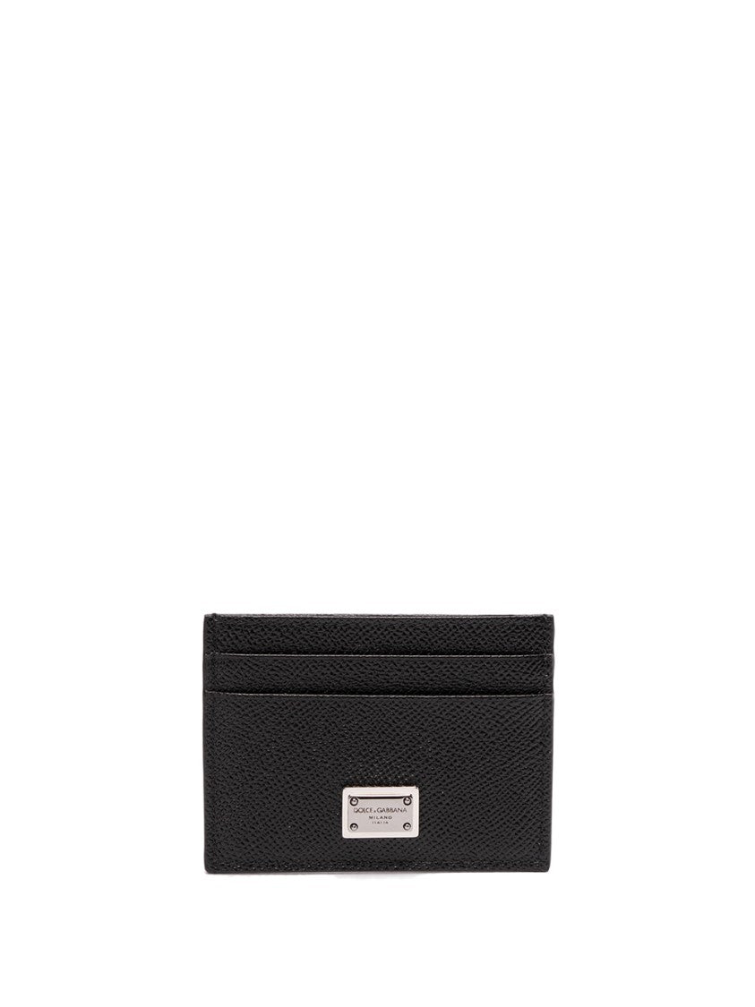 Dolce & Gabbana Black Calf Leather Card Holder
