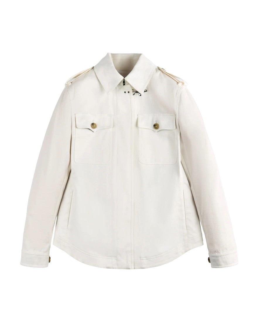 Fay Shirt Jacket With Distinctive Hook Closure