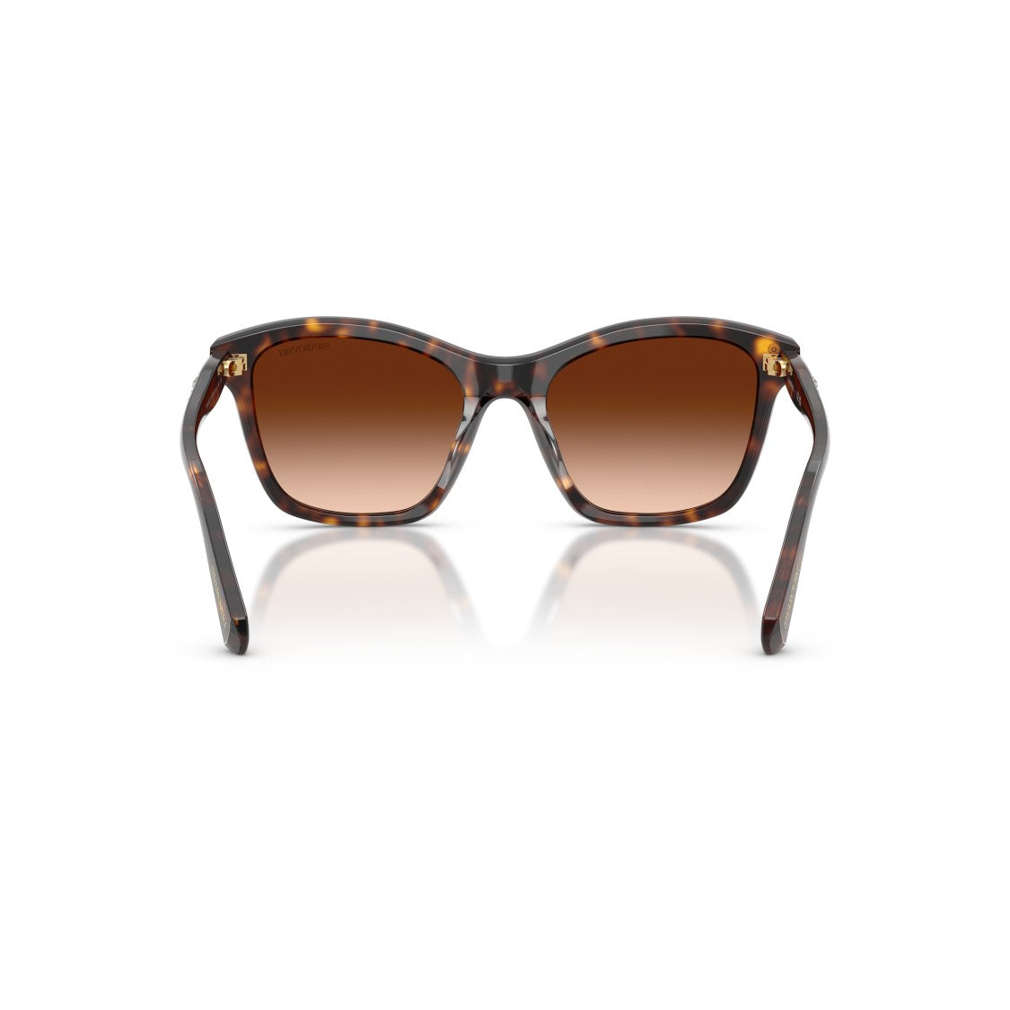 Swarovski 0Sk6063 Square Frame Tortoiseshell Sunglasses With Crystal Embellishments