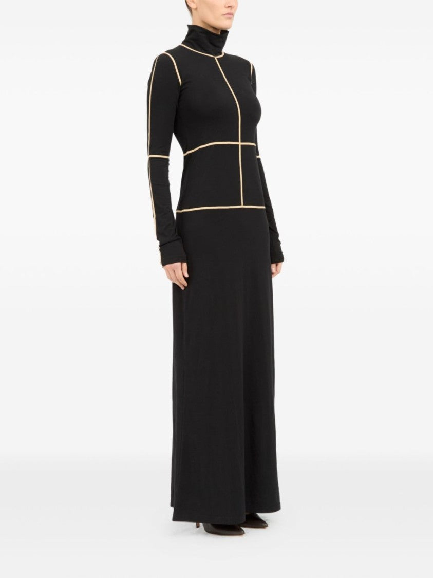 Mm6 By Maison Margiela Long Black Fitted Dress