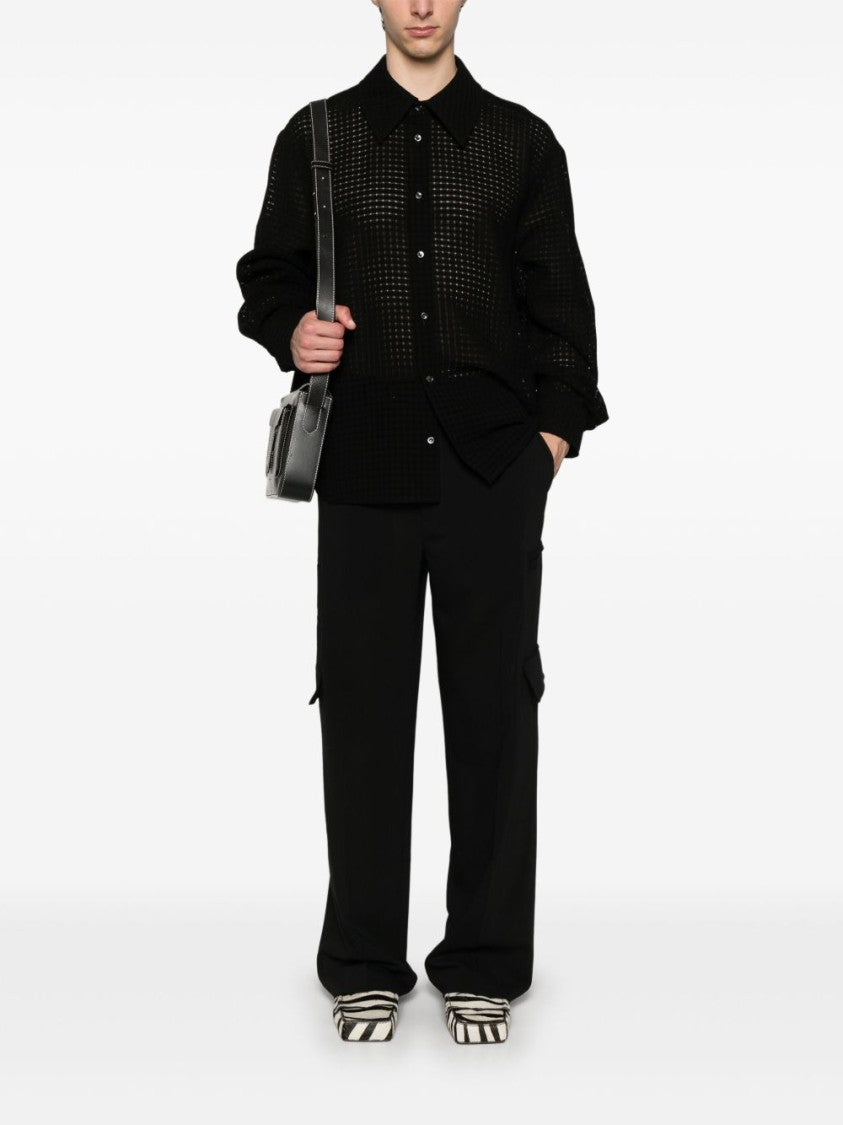 Namacheko Wide-Leg Tailored Pants With Concealed Fastening And Flap Pockets