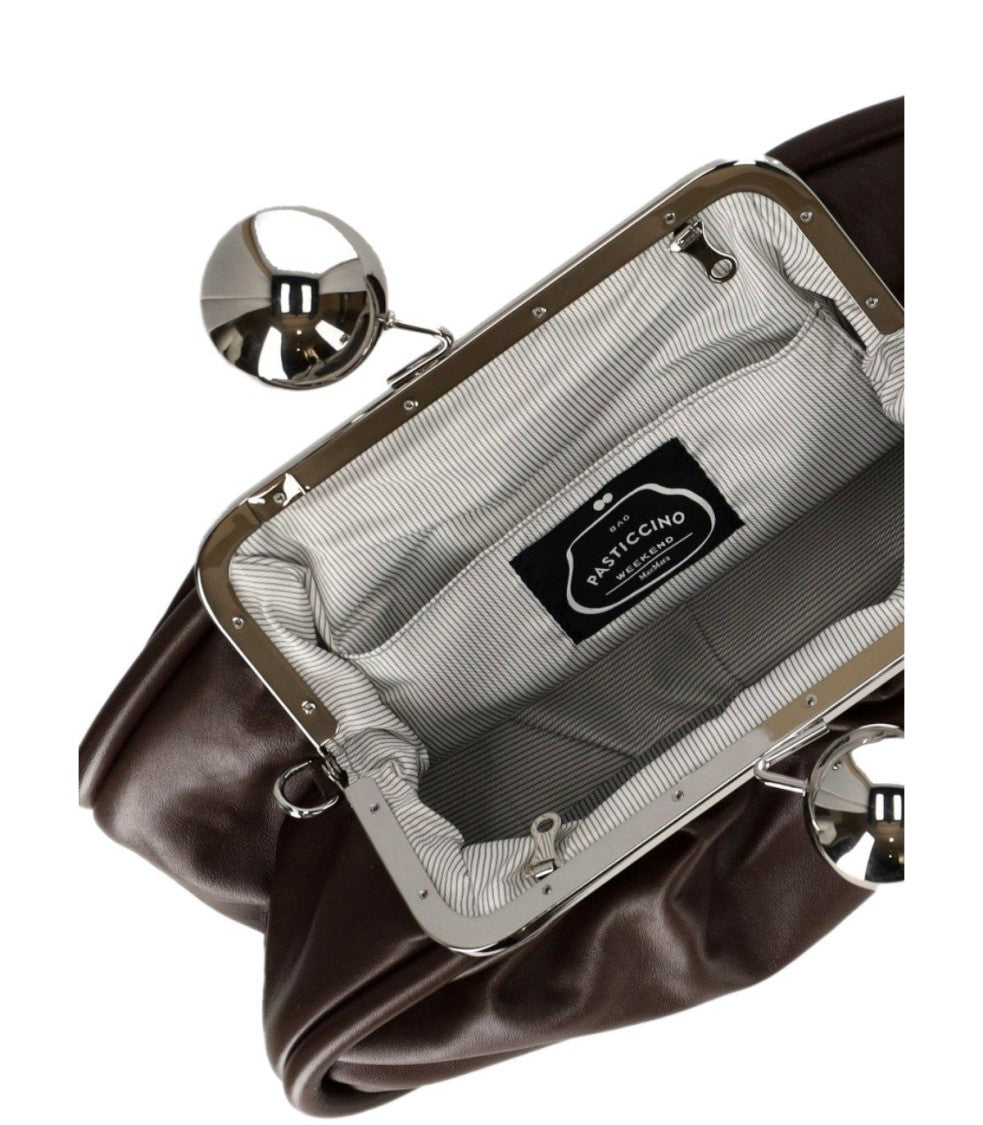 Max Mara Pasticcino Milvanew Medium Dark Brown Clutch