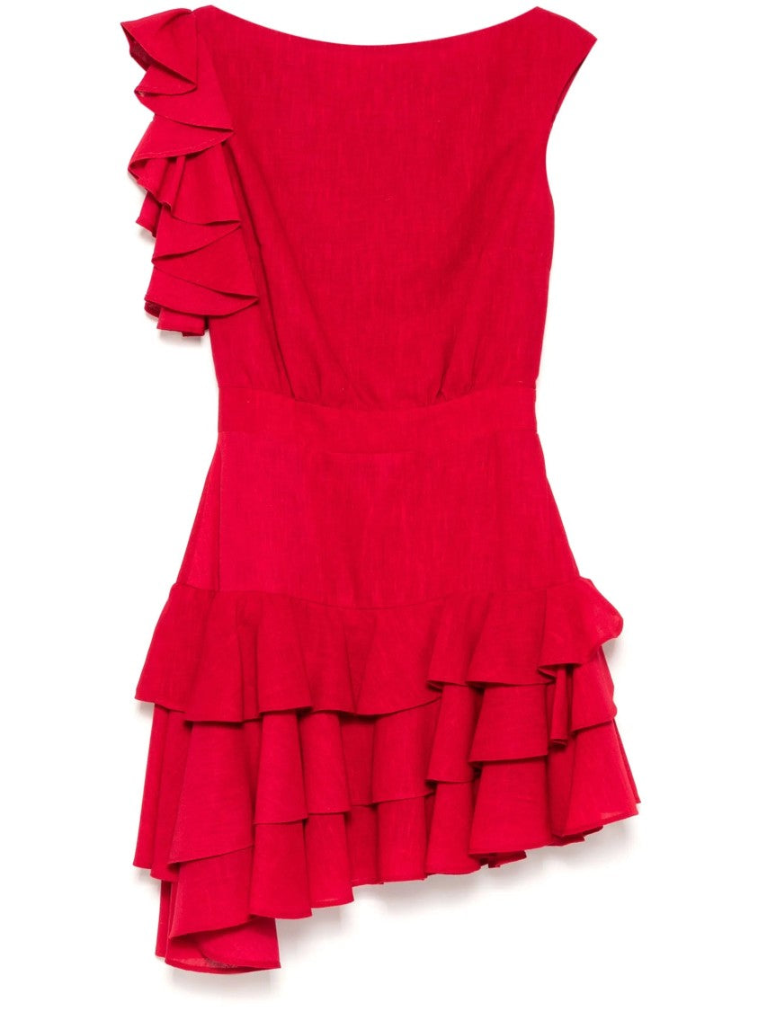 Saiid Kobeisy Linen Short Dress