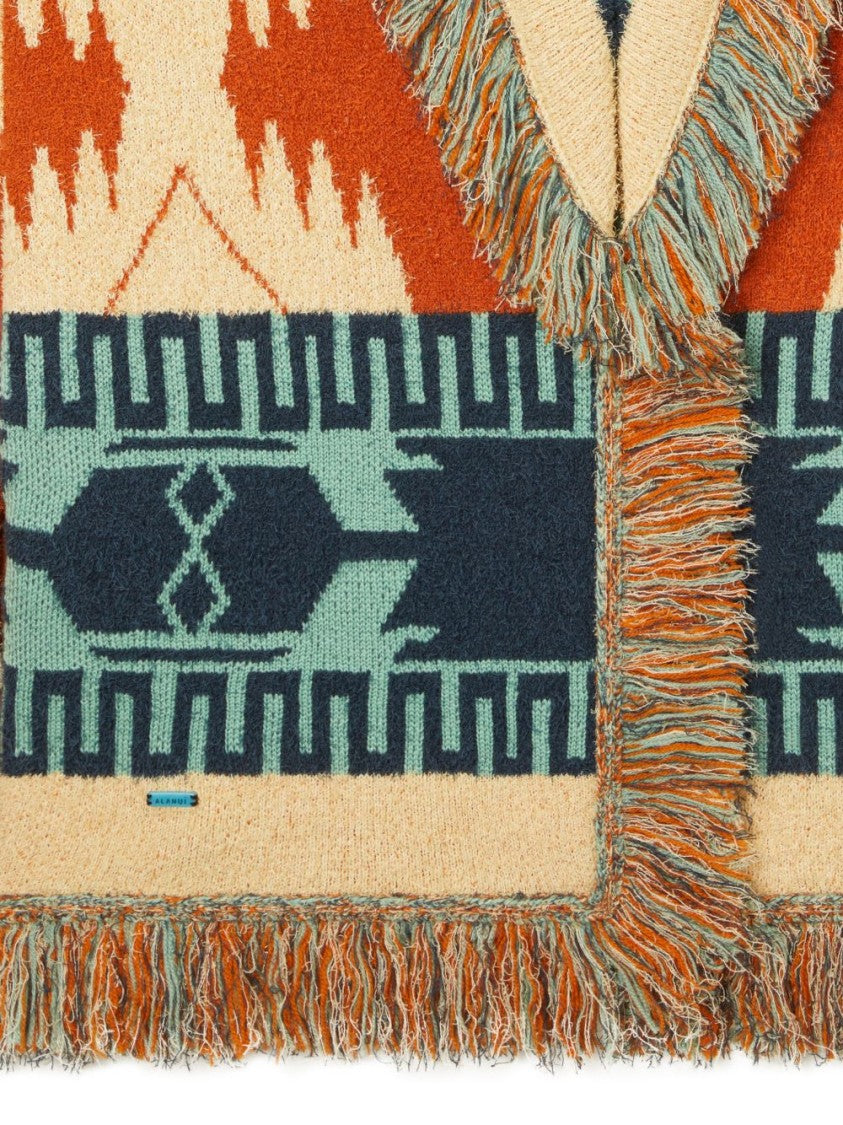 Alanui Geometric Patterned Cardigan With Shawl Collar